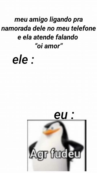 Humorous Cartoon Meme of a Penguin and a Call Mix-Up