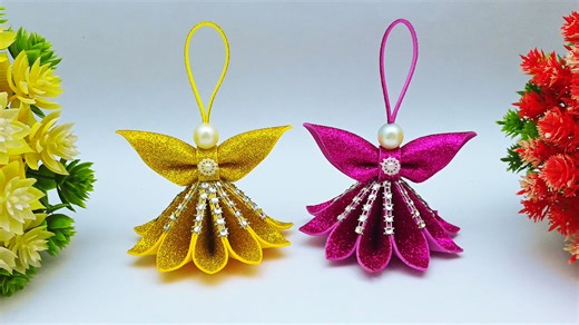 DIY easy and simple Christmas angel making ideas - Handmade Christmas tree ornaments -DIY Christmas crafts #Xmas2025 #Christmas #DIYAngel | DIY And Paper Crafts