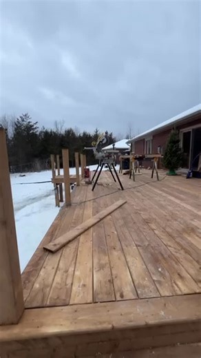 ADVANCED BUILDING GROUP on Instagram: "The concrete pad is ready for the hot tub, and we just have a few details left to complete on this deck! ✅ . #letusbuildyourvision #pecbuilder #deckwork #deck #custombuilder"