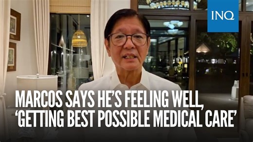 President Ferdinand Marcos Jr. says he is feeling well and receiving “the best possible medical care,” thanking everyone who expressed concern about his health. READ: https://newsinfo.inquirer.net/2174483/marcos-health-update | INQUIRER.net