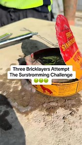 Throwback to this disgusting Surstromming challenge from last year. I think I did pretty well let’s be honest 👊🏻 but never again! #surstrommingchallenge #foodchallenge #bricklayer #tradie #construction #bluecollar #tradesmen #constructionlife #relatable #reel #explore | Benchin' Bricky