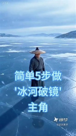 AI角色扮演！5步教你做'冰河破镜'主角 #武侠风 #武侠美学 #侠客 #ai特效 #即梦ai武侠大片