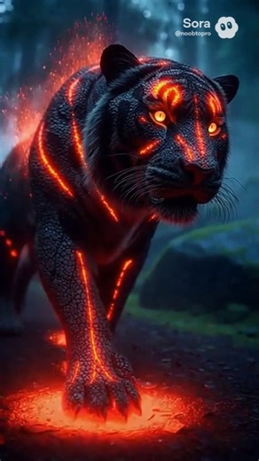 Magical Lava Tiger Animation | Sora AI Cinematic 🐯🔥