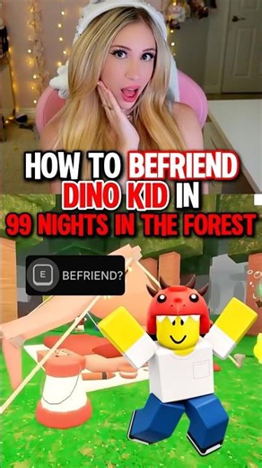 How To “FRIEND” DINO KID in 99 NIGHTS IN THE FOREST on ROBLOX! 🌳🦌👶