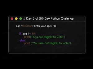 Python 30 Day Challenge Day 5 Reel
