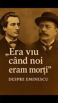 🕯️ Caragiale about Eminescu's death – "He was alive when we were dead" #eminescu #shortsromania