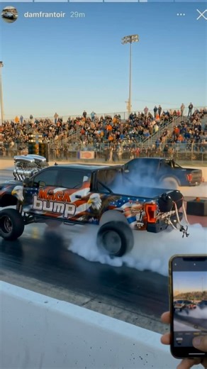 Autumn Ember on Instagram: "0.0–1.0s: Staged + preloaded—front springs extend, rears compress as launch torque sets pitch moment. 1.0–2.0s: Ram TRX hits—supercharged torque dumps into 4WD, you can see driveline wind‑up (mount compliance + shaft twist) before it converts to wheel force. 2.0–3.0s: Ford Raptor hooks—wheel‑speed delta triggers closed‑loop traction control (brief torque trimming) to keep slip ratio near peak μ. 3.0–4.5s: Shift event = transient torque interruption → chassis “relaxes,