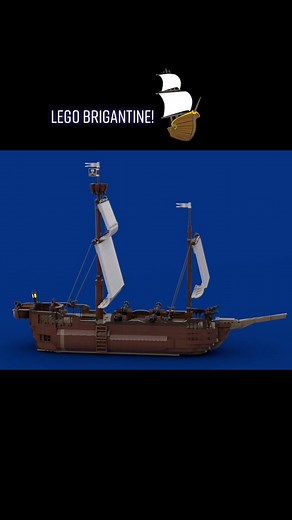Building My Lego Brigantine in Sea of Thieves Game