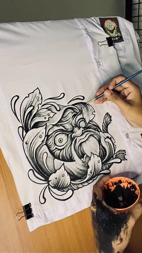 Oriental Daruma Tattoo Design and Cuing Ped Tutorial