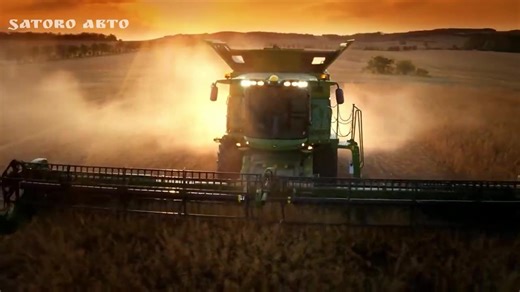 John Deere Combine Harvesters in Action