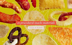 C4D程序化食物薯条制作 (Octane渲染)