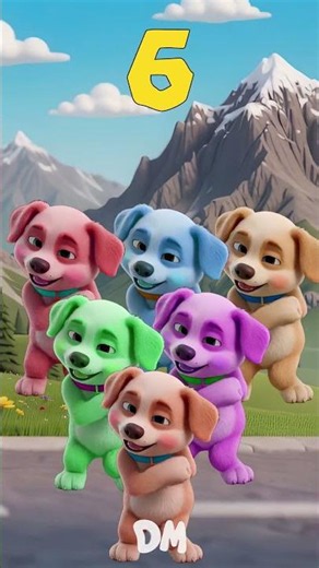 Six Little Dogs | Kids Nursery Rhymes | Dominoki
