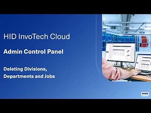 HID InvoTech Cloud Setup Menu - Deleting Divisions, Departments and Jobs
