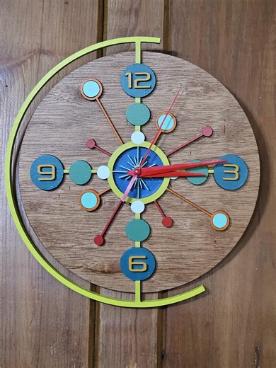 Retro Round Clock - Etsy