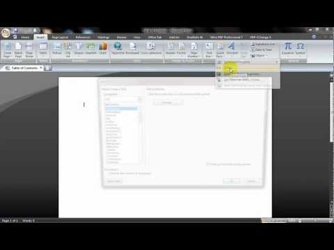 Creating Table of Contents from Multiple Documents in MS Word 2007