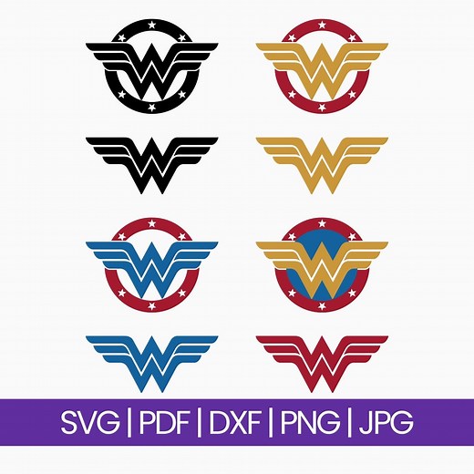 Wonder Woman Logo SVG Set: 8 Printable Designs (digital Download) - Etsy