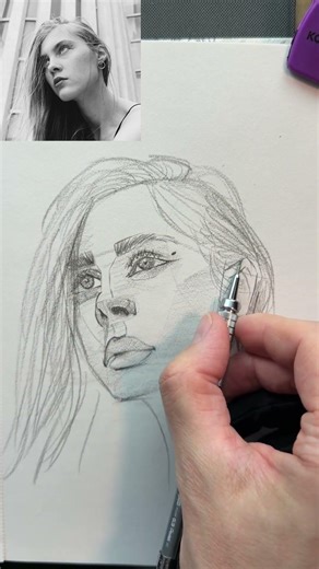 How to Draw a Face | Loomis Method Portrait Sketch ///