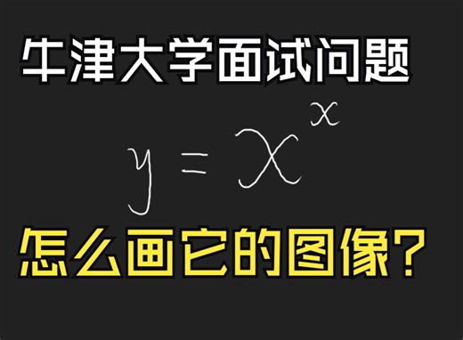 【数学小课堂（三）】如何画x^x的图像
