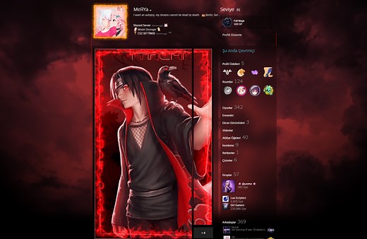 Uchiha Itachi Steam Artwork (Animated), SteamDesinger