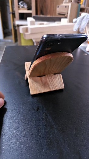 1.4M views · 10K reactions | A cell phone stand made with hand tools. #woodworking #diy #woodskills #jig #saw | Rough Out Woodworking | Facebook