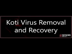Koti Virus File Ransomware Remove and Decrypt Files