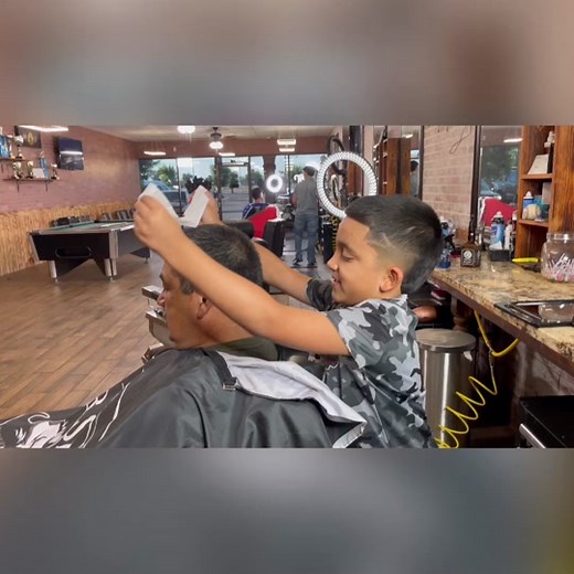 Young Barber: My 7-Year-Old Son's Second Time Cutting Hair