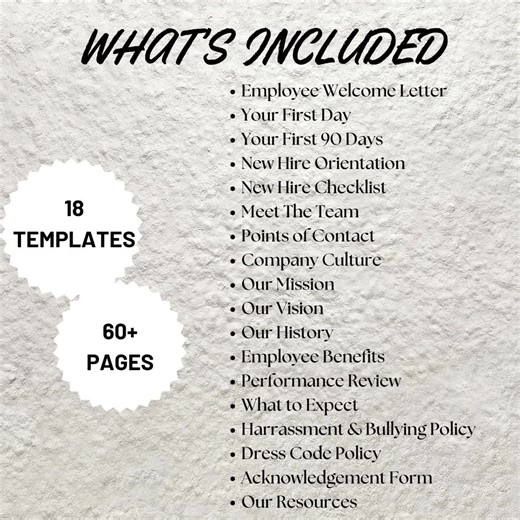 Editable Employee Handbook Template: New Hire Onboarding Guide (PDF & Word) - Etsy