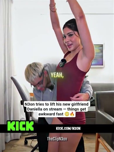 N3on tries to lift his new girlfriend Daniella on stream — things get awkward fast 😳🔥 #n3on