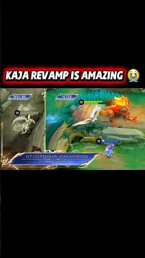 KAJA REVAMP Gameplay Before vs After 😱 Best Revamp Ever? | MLBB #shorts