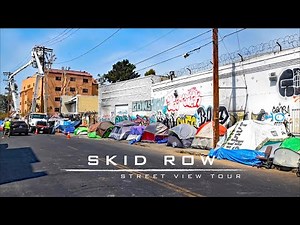 Driving Thru Skid Row in Los Angeles, California | 4K City Street View Tour