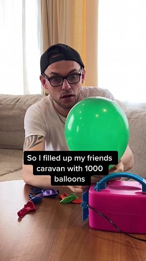 7 hours and 1000 balloons later #balloons #prank