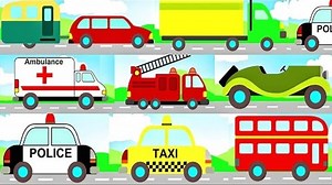 Learning Street Vehicles Names and Sounds for Kids - Cars and Trucks