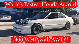 97K views · 2.2K reactions | This is the Fastest and Only AWD Honda Accord in the World! This Honda powered 2.4L turbocharged engine makes 1400 whp and currenty does the 1/4 mile in 9.022 seconds @161mph!! The build is from Key West Florida & you can find out more on IG @awolcustoms_kw #Honda #HondaAccord #AWD | HondaPro Jason | Facebook