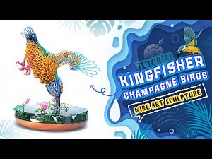 How to make a Kingfisher with wire / Wire art sculpture #kingfisher #wireart #diorama