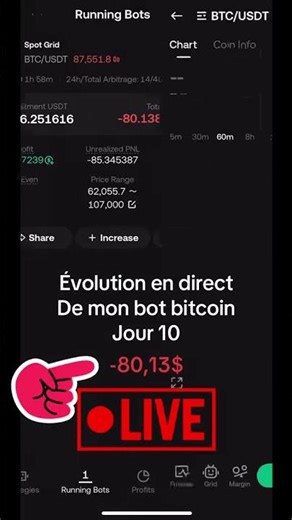 Evolution de Mon Bot Bitcoin Spot Jour 10 #crypto #parlonscrypto #bitcoin #ethereum #solana