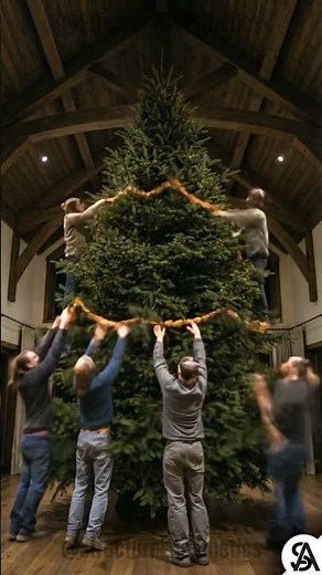 The Process of Installing a Giant Christmas Tree #christmas #diy #renovation