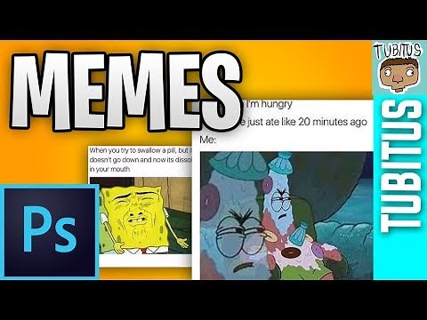 How to make memes in adobe photoshop, what letter font to use (Tutorial)