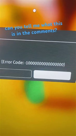 ? Blank error it’s also a negative error code like what is this#roblox #error