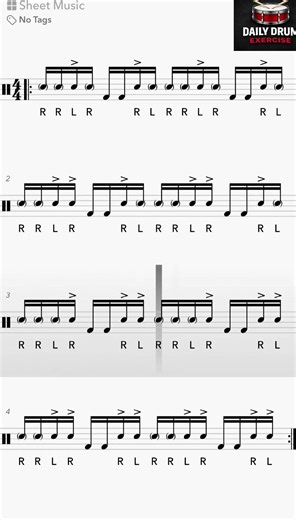 Fun reverse paradiddle chop idea with some kicks!🔥 #drumlessons #drummer #musiceducation #fun