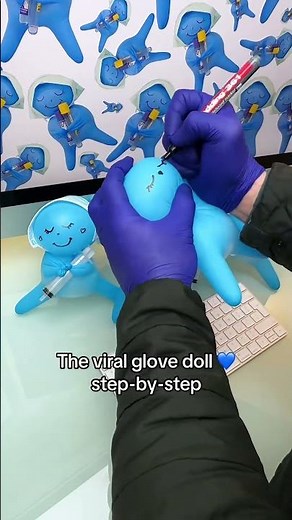 The viral glove doll 💙 How to make them, step by