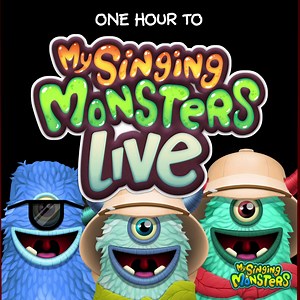 The countdown to My Singing Monsers Live is on! Come hangout with Monster-Handlers Ben, Matt, and Tyson in ONE HOUR and talk all things Life-Formula! Only on our YouTube channel📺 https://www.youtube.com/@mysingingmonsters/live/ | My Singing Monsters