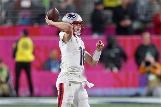 Drake Maye details shot-up shoulder in Super Bowl