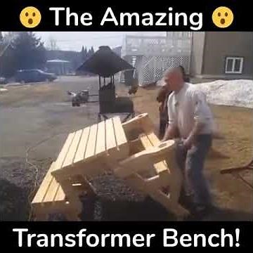 FREE DIY Folding Bench/Table 2-In-1 Transformer Plan!