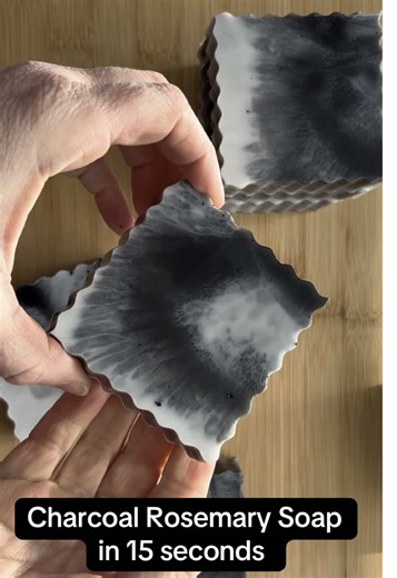 So stoked on how these turned out, first time using activating charcoal 💣 #soapmaking #soapcutting #soap #craft