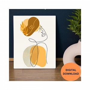 Face Outline Wall Art Abstract Dreams. Digital Download Digital Art, Boho Wall Art, Modern Home Decor. - Etsy