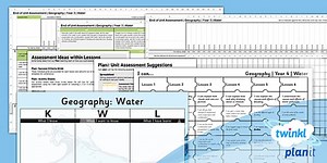Geography: Water Year 4 Unit Assessment Pack