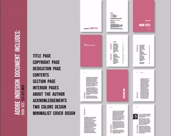 Editable Poetry Book Template for Adobe Indesign | Minimalist Poetry Layout | Instant Digital Download - Etsy
