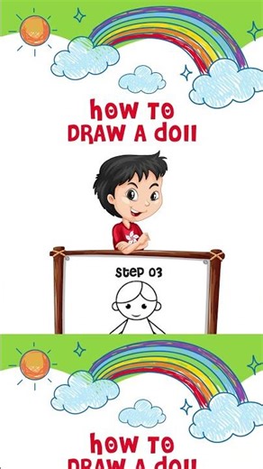 ✨🎀 Learn How to Draw a Cute Doll Step by Step! 🎀✨Easy drawing for kids | Perfect for beginners ✏️ 💖👧