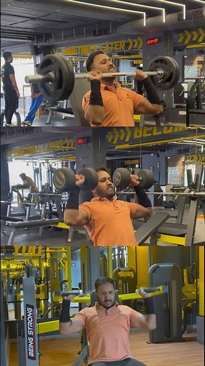 Shoulder overhead press multiple variations #shoulderworkout #rajeshranafitness