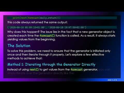 Solving the Python yield Statement Issue: Getting Unique Values from a Generator